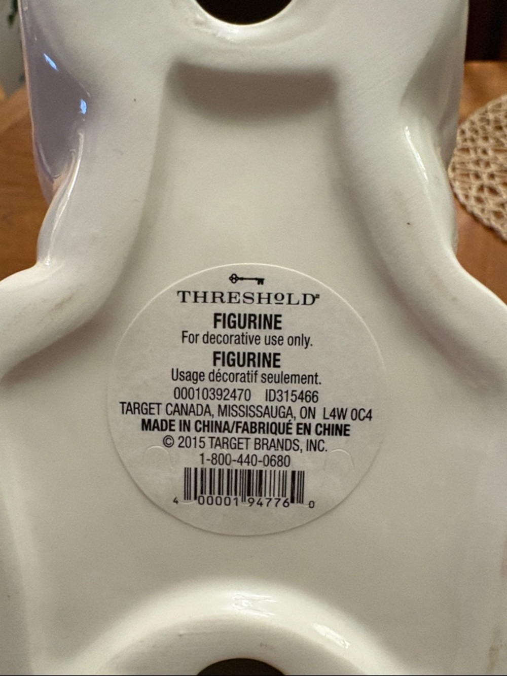 Target Threshold Home Gold and White Rabbit - Picture 3 of 4